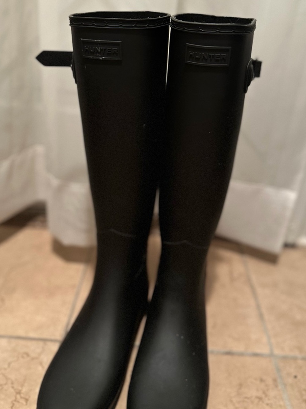 Hunter Matte Black Tall Boot Vase Duo - Modern Rubber-Look Accent